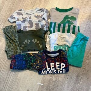 Boys 3T Set of 5 Lot Bundle Pajamas